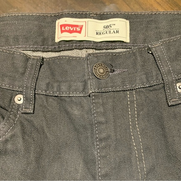 Levi's 505 Jeans, Teens Size 12 Husky 32X27 black - Picture 3 of 8